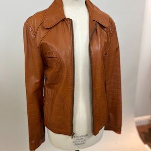 1970's mens size 38 Vintage leather jacket "Crae Carlyle San Francisco"